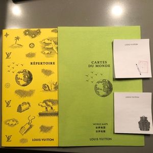 Louis Vuitton Repertoire, World Maps & sticky note